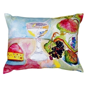 Wine & Cheese No Cord Pillow 16X20