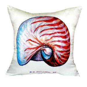 Nautilus Shell No Cord Pillow 18X18