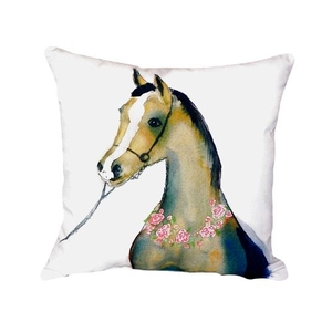 Horse & Garland No Cord Pillow 18X18