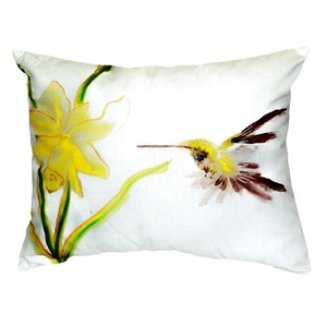 Yellow Hummingbird No Cord Pillow 16X20