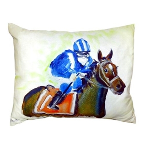 Horse & Jockey No Cord Pillow 16X20
