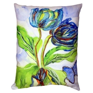 Tulips & Morpho No Cord Pillow 16X20