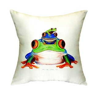 Stacked Frogs No Cord Pillow 18X18