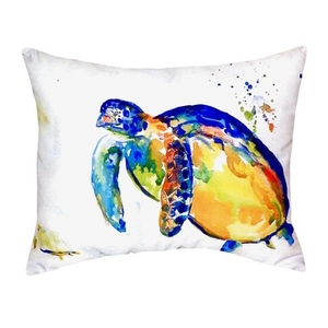 Blue Sea Turtle Ii No Cord Pillow 16X20