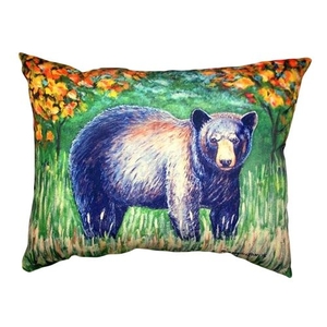 Black Bear No Cord Pillow 16X20