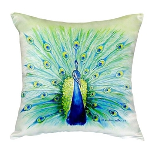 Peacock No Cord Pillow 18X18