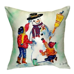 Snowman No Cord Pillow 18X18
