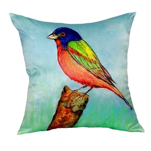 Painted Bunting No Cord Pillow 18X18