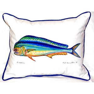 Dolphin Small Indoor/Outdoor Pillow 11X14