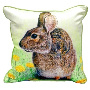 Rabbit Small Indoor/Outdoor Pillow 12X12