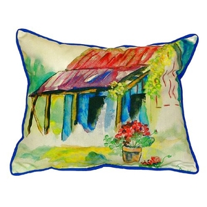 Barn & Geranium Small Indoor/Outdoor Pillow 11X14