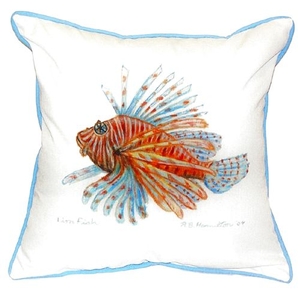 Lion Fish Guest Towel Small Indoor/Outdoor Pillow 12X12