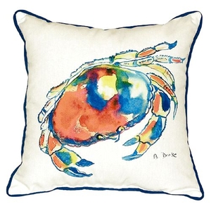 Dungeness Crab Small Indoor/Outdoor Pillow 12X12