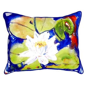 Lily Pad Flower Small Indoor/Outdoor Pillow 11X14