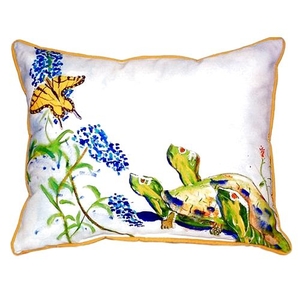 Turtles & Butterfly Small Indoor/Outdoor Pillow 11X14