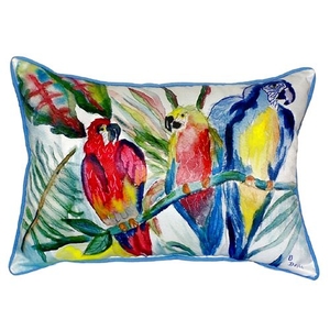 Parrot Family Small Indoor/Outdoor Pillow 11X14