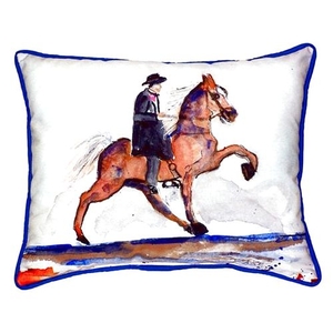 Brown Walking Horse Small Indoor/Outdoor Pillow 11X14