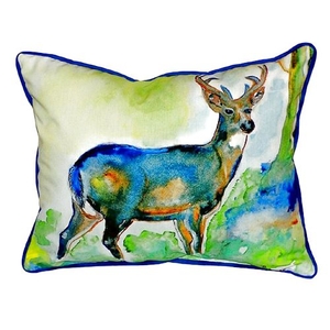 Betsy'S Deer Small Indoor/Outdoor Pillow 11X14