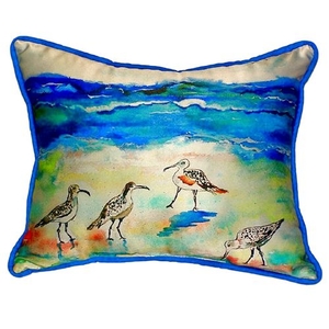 Betsy'S Sandpipers Small Indoor/Outdoor Pillow 11X14