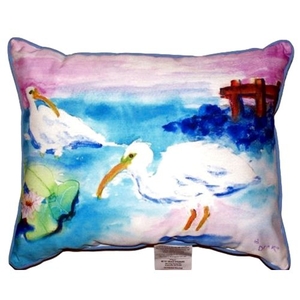 Betsy'S White Ibis Small Indoor/Outdoor Pillow 11X14