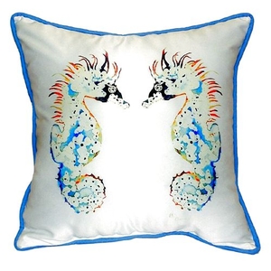 Betsy'S Seahorses Small Indoor/Outdoor Pillow 12X12