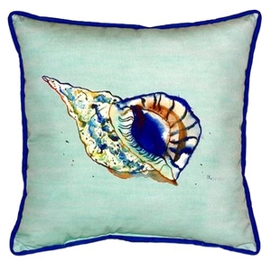 Betsy'S Shell - Teal Small Indoor/Outdoor Pillow 12X12
