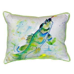 Yellow Perch Extra Large Zippered Pillow 20X24