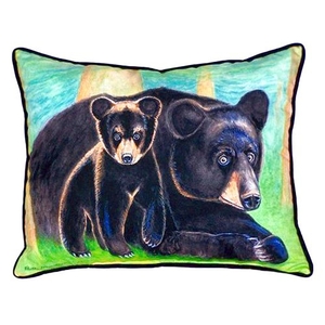 Bear & Cub Extra Large Zippered Pillow 20X24