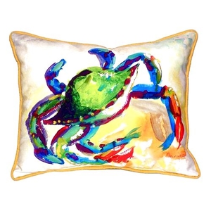 Teal Crab Extra Large Zippered Pillow 20X24