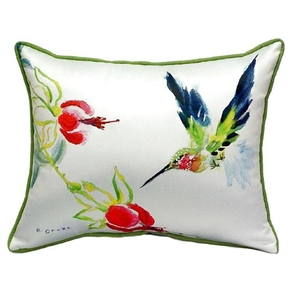 Betsy'S Hummingbird Extra Large Zippered Pillow 20X24