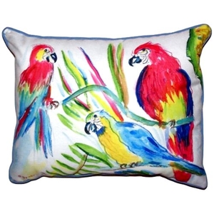Three Parrots Extra Large Zippered Pillow 20X24