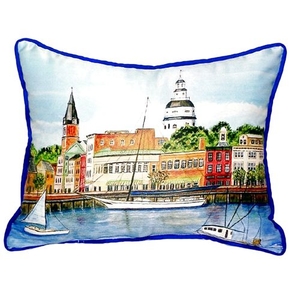Annapolis City Dock Extra Large Zippered Pillow 20X24