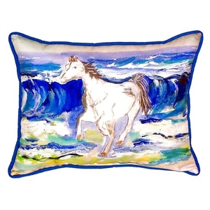 Horse & Surf Extra Large Zippered Pillow 20X24
