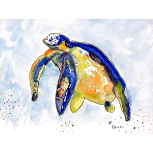 Blue Sea Turtle Door Mat 18X26