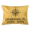 Custom Compass Rose Coordinates Lumbar Pillow - Yellow