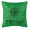 Custom Compass Rose Coordinates Pillow - Green