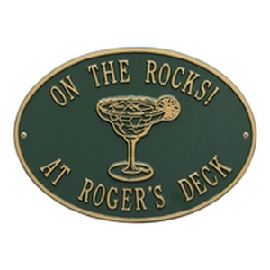 Personalized Margarita Plaque, Green / Gold