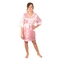 Personalized Solid Pink Satin Robe (S-M)