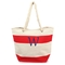 Red Striped Canvas Totes W/ Rope Handles