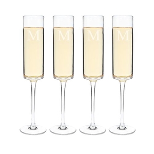 8 Oz. Contemporary Champagne Flutes (Set Of 4)