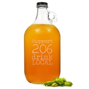 Personalized 64 Oz. Drink Local Craft Beer Growler