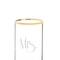 Mrs. & Mrs. 8 Oz. Gatsby Gold Rim Contemporary Champagne Flutes