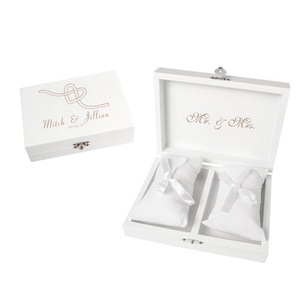 Personalized Tie The Knot Ring Bearer Pillow Keepsake Box