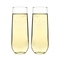 Mr. & Mrs. Stemless Champagne Flutes
