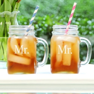 Mr. & Mr. Old Fashioned Drinking Jar Set