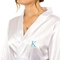 Personalized Aqua Satin Robe And Necklace Set