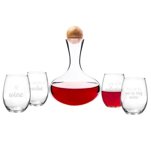 Be Mine Wine Decanter & Glass Set