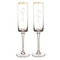 Hubby & Wifey 8 Oz. Gold Rim Contemporary Champagne Flutes