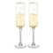 Hubby & Wifey 8 Oz. Gold Rim Contemporary Champagne Flutes