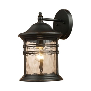Madison 1 Light Outdoor Wall Sconce In Matte Black